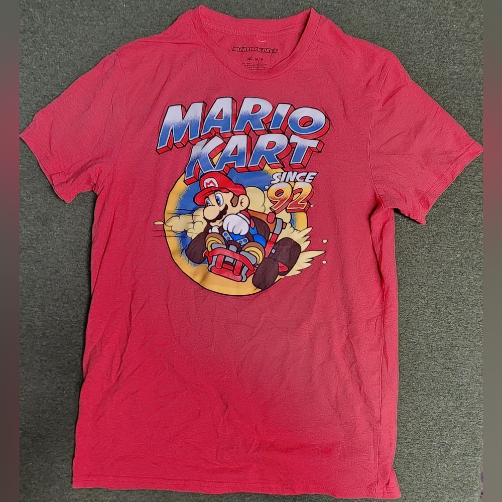 Mario Kart Red Graphic Tee And Go Kart Toys